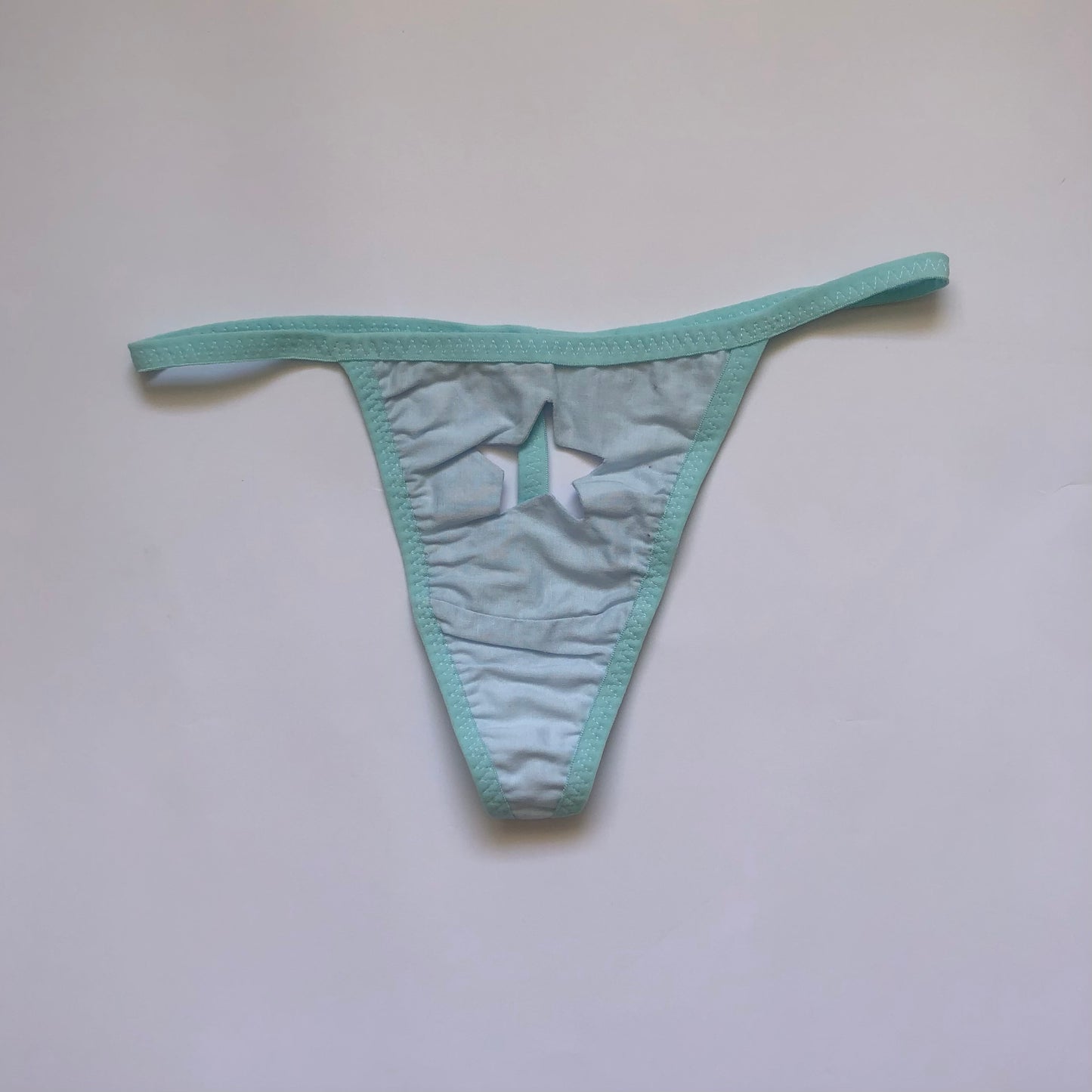 blue star cut-out thong