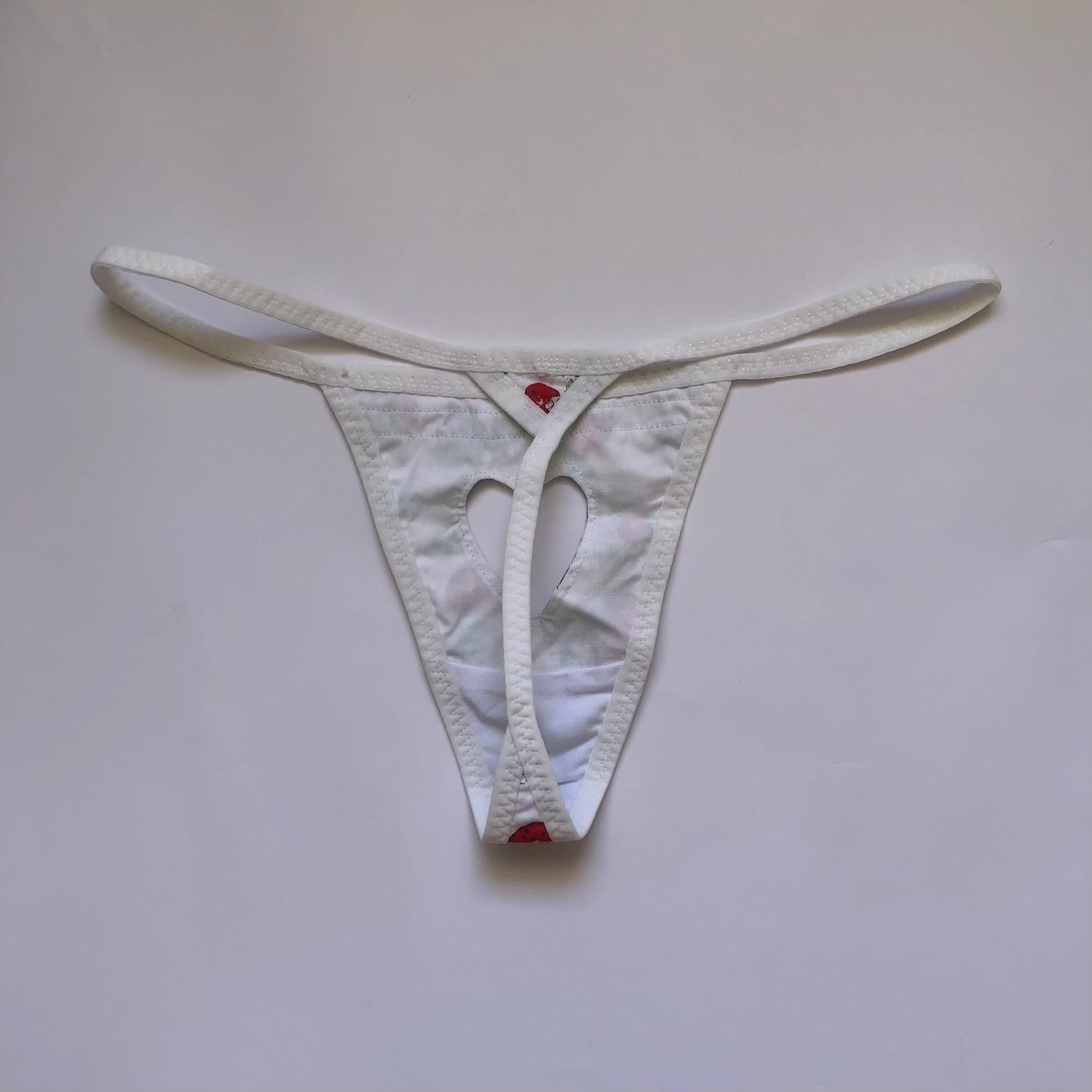 strawberry heart cut-out thong